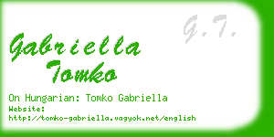 gabriella tomko business card